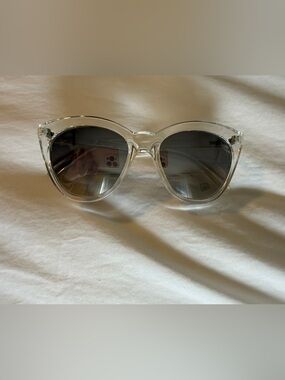 Quay Australia Clear Frame with Black Gradient Lenses Women's Sunglasses